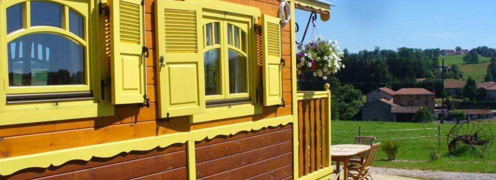 Les Roulottes De La Ferme Des Chanaux Saint-Julien-d'Ance Екстер'єр фото